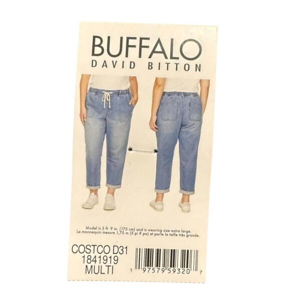 NWOT Buffalo David Bitton Pull-On Drawstring Jean | Light Wash - Picture 1 of 5